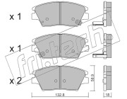 1098.0 Sada brzdových destiček, kotoučová brzda fri.tech.