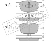 1120.0 Sada brzdových destiček, kotoučová brzda fri.tech.