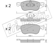 1142.0 Sada brzdových destiček, kotoučová brzda fri.tech.