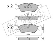 119.0 Sada brzdových destiček, kotoučová brzda fri.tech.