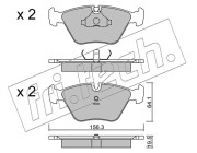 124.0 Sada brzdových destiček, kotoučová brzda fri.tech.