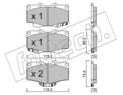 131.0 Sada brzdových destiček, kotoučová brzda fri.tech.