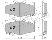 131.1 Sada brzdových destiček, kotoučová brzda fri.tech.