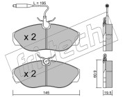 157.0 Sada brzdových destiček, kotoučová brzda fri.tech.