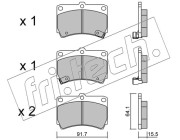 203.0 Sada brzdových destiček, kotoučová brzda fri.tech.