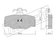 207.0 Sada brzdových destiček, kotoučová brzda fri.tech.