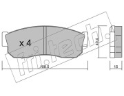 211.0 Sada brzdových destiček, kotoučová brzda fri.tech.