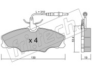 222.0 Sada brzdových destiček, kotoučová brzda fri.tech.