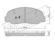 248.0 Sada brzdových destiček, kotoučová brzda fri.tech.