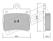 264.0 Sada brzdových destiček, kotoučová brzda fri.tech.