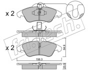 265.0 Sada brzdových destiček, kotoučová brzda fri.tech.