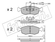 283.4 Sada brzdových destiček, kotoučová brzda fri.tech.