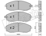 306.0 Sada brzdových destiček, kotoučová brzda fri.tech.