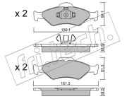 324.0 Sada brzdových destiček, kotoučová brzda fri.tech.