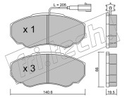 334.0 Sada brzdových destiček, kotoučová brzda fri.tech.