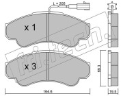 335.0 Sada brzdových destiček, kotoučová brzda fri.tech.