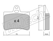 342.0 Sada brzdových destiček, kotoučová brzda fri.tech.