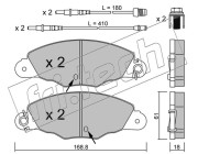 343.0 Sada brzdových destiček, kotoučová brzda fri.tech.