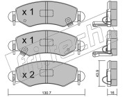 348.1 Sada brzdových destiček, kotoučová brzda fri.tech.