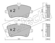 351.0 Sada brzdových destiček, kotoučová brzda fri.tech.