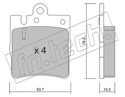 353.0 Sada brzdových destiček, kotoučová brzda fri.tech.