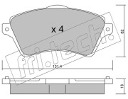 358.0 Sada brzdových destiček, kotoučová brzda fri.tech.