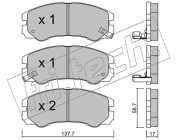 366.0 Sada brzdových destiček, kotoučová brzda fri.tech.