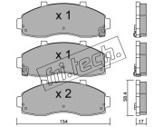 382.0 Sada brzdových destiček, kotoučová brzda fri.tech.