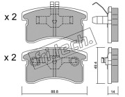 387.0 Sada brzdových destiček, kotoučová brzda fri.tech.