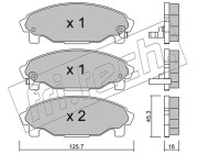 388.0 Sada brzdových destiček, kotoučová brzda fri.tech.