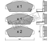 394.0 Sada brzdových destiček, kotoučová brzda fri.tech.