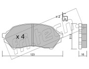 396.0 Sada brzdových destiček, kotoučová brzda fri.tech.