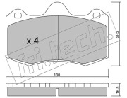 407.0 Sada brzdových destiček, kotoučová brzda fri.tech.