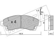 410.0 Sada brzdových destiček, kotoučová brzda fri.tech.