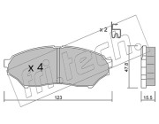 412.0 Sada brzdových destiček, kotoučová brzda fri.tech.