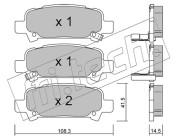 429.0 Sada brzdových destiček, kotoučová brzda fri.tech.