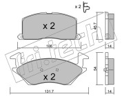 437.0 Sada brzdových destiček, kotoučová brzda fri.tech.