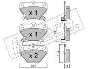 439.0 Sada brzdových destiček, kotoučová brzda fri.tech.