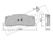 441.0 Sada brzdových destiček, kotoučová brzda fri.tech.