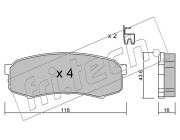 447.0 Sada brzdových destiček, kotoučová brzda fri.tech.