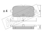 461.0 Sada brzdových destiček, kotoučová brzda fri.tech.