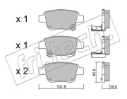 467.0 Sada brzdových destiček, kotoučová brzda fri.tech.