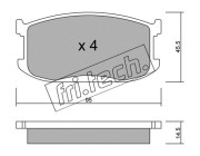 483.0 Sada brzdových destiček, kotoučová brzda fri.tech.