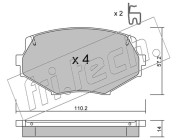 488.0 Sada brzdových destiček, kotoučová brzda fri.tech.