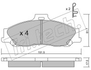 495.0 Sada brzdových destiček, kotoučová brzda fri.tech.