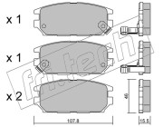 499.0 Sada brzdových destiček, kotoučová brzda fri.tech.