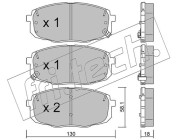 529.1 Sada brzdových destiček, kotoučová brzda fri.tech.