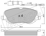 545.0 Sada brzdových destiček, kotoučová brzda fri.tech.