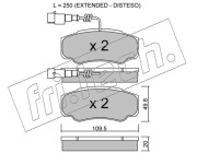 548.1 Sada brzdových destiček, kotoučová brzda fri.tech.