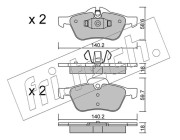 571.0 Sada brzdových destiček, kotoučová brzda fri.tech.